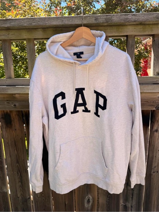GAP Other - GAP Cream Hoodie with Black Logo